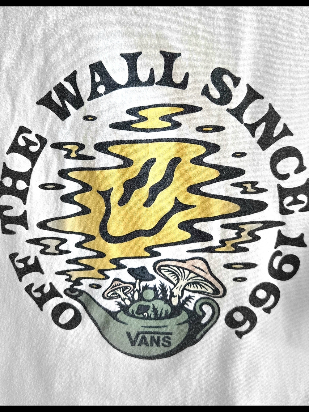 Vans White Tee with Yellow & Green Graphic - Picture 2 of 3